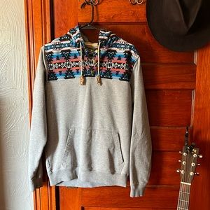 Howler Brothers Shaman half Button hoodie. Small